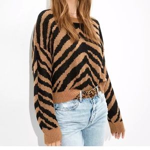 American Eagle Tiger Crew Neck Sweater